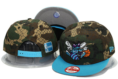 New Orleans Hornets Camo Snapback Hat YS 0701